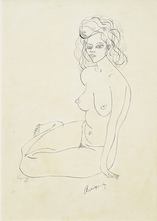 Female Nude <br>
<i>(Desnudo de Mujer)</i> by Carlos Enrquez