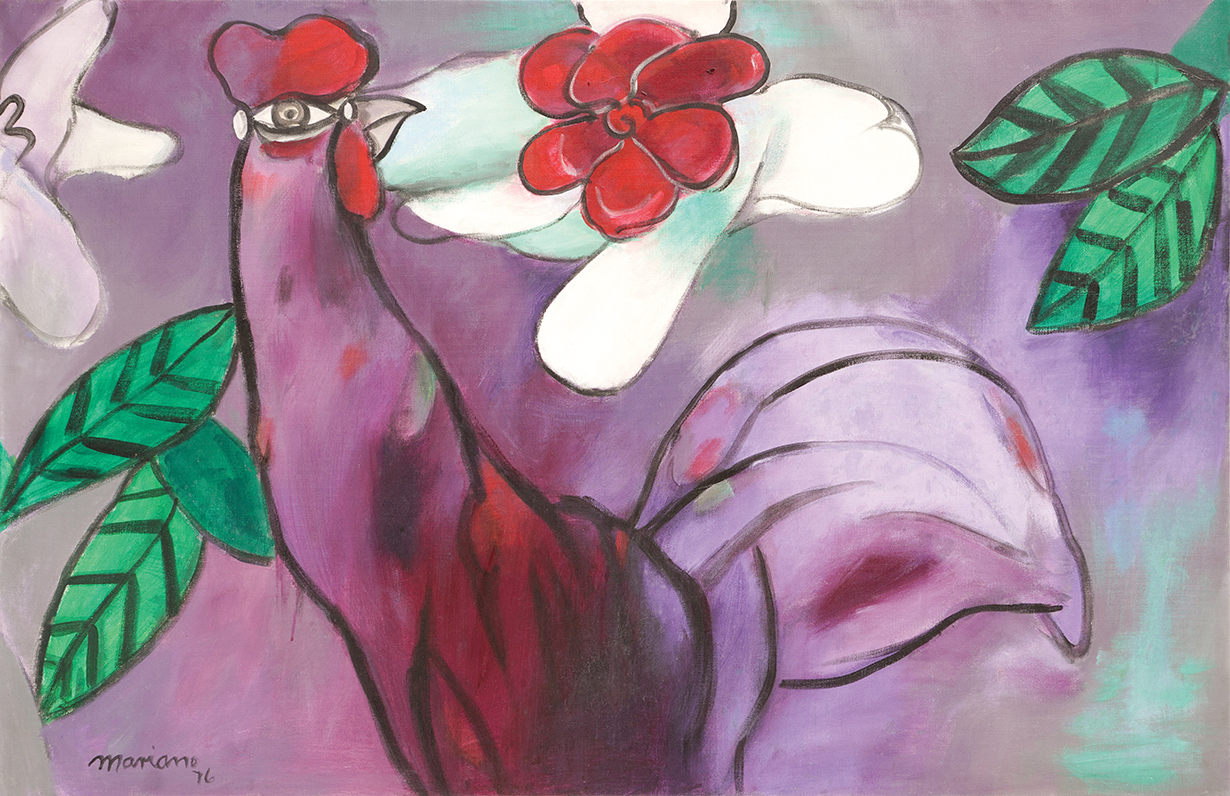 Rooster and Flower<br>
<i>(Gallo y Flor)</i> by Mariano Rodrguez