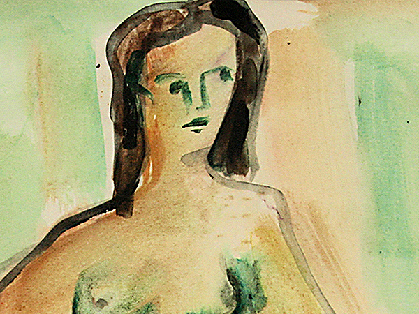 Female Nude<br>
<i>(Desnudo de Mujer)</i> by Mariano Rodrguez