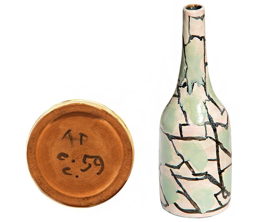 Bottle with Abstract Motifs
<br><i>(Botella con Motivos Abstractos)</i>
 by Amelia Pelez