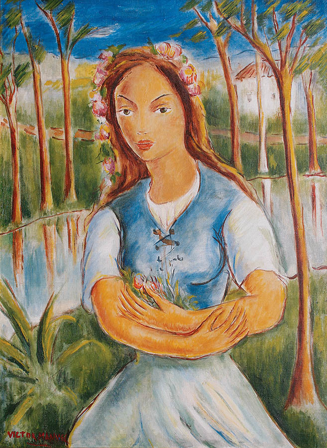 Peasant Bride<br>
<i>(Novia Guajira)</i> by Vctor Manuel Garca