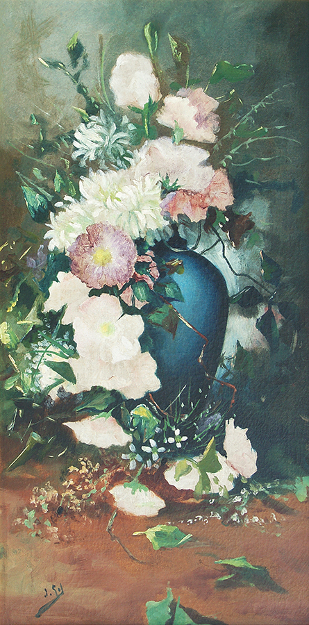 Vase with Dry Flowers<br>
<i>(Bcaro con Flores Secas)</i> by Juan Gil Garca