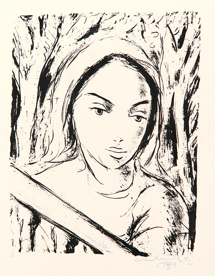 Young Woman in the Forest<br>
<i>(Muchacha en el Bosque)</i>
 by Vctor Manuel Garca