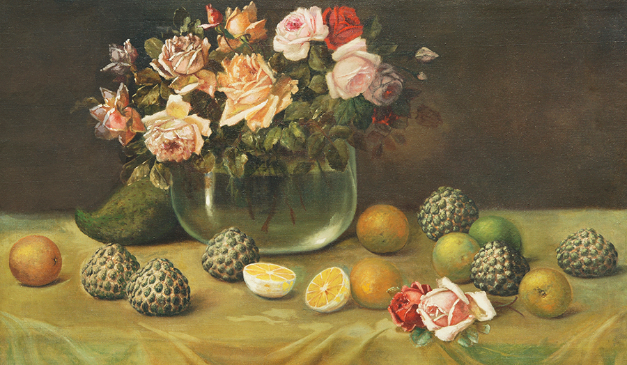 Flower Vase and Fruits<br>
<i>(Florero y Frutas)</i> by Juan Gil Garca