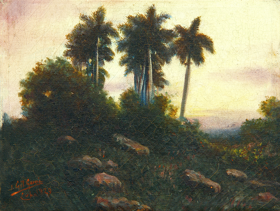 Landscape and Palms<br>
<i>(Paisaje y Palmas)</i> by Juan Gil Garca