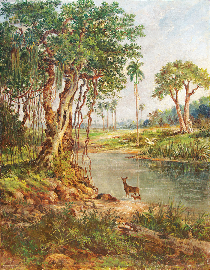 Landscape with Deer<br><i>(Paisaje con Ciervo)</i> by Philippe Chartrand