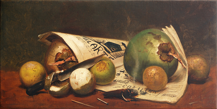 Coconuts, Oranges and Newspaper<br>
<i>(Cocos, Naranjas y Peridico)</i> by Juan Gil Garca