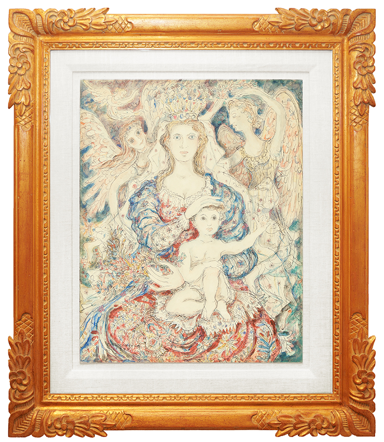 Madonna with Angels and Child <br>
<i>(Madonna con Angeles y Nio)</i> by Ren Portocarrero