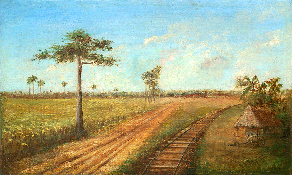 Landscape With Railway Line <br>
<i>(Paisaje con Lnea de Tren)</i> by Miguel Arias