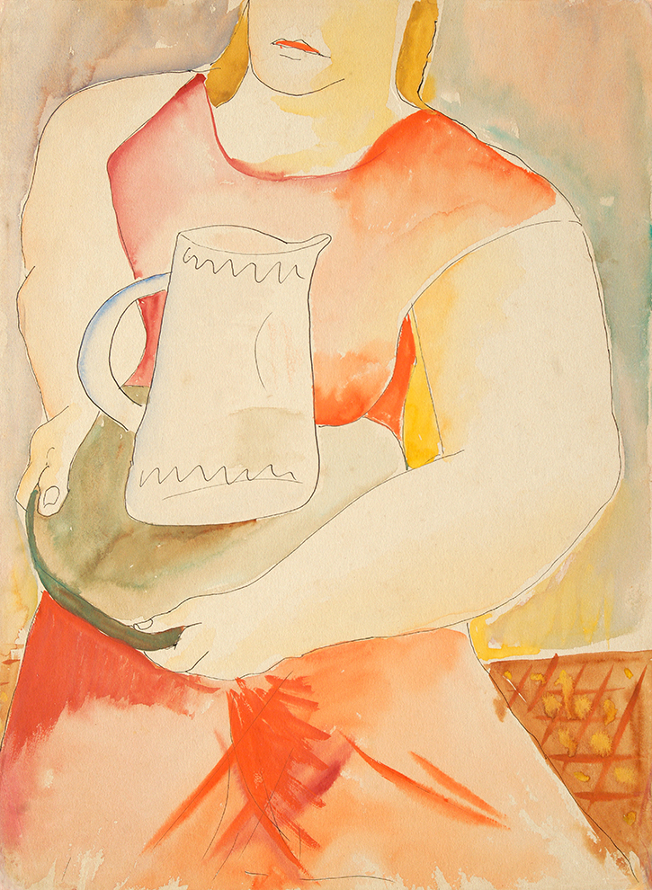 Woman with Jar<br>
<i>(Mujer con Jarra )</i> by Mariano Rodrguez