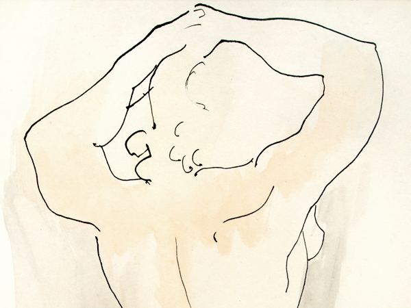 Nude Woman from the Back <br>
<i>(Desnudo de Mujer de Espaldas)</i> by Mariano Rodrguez