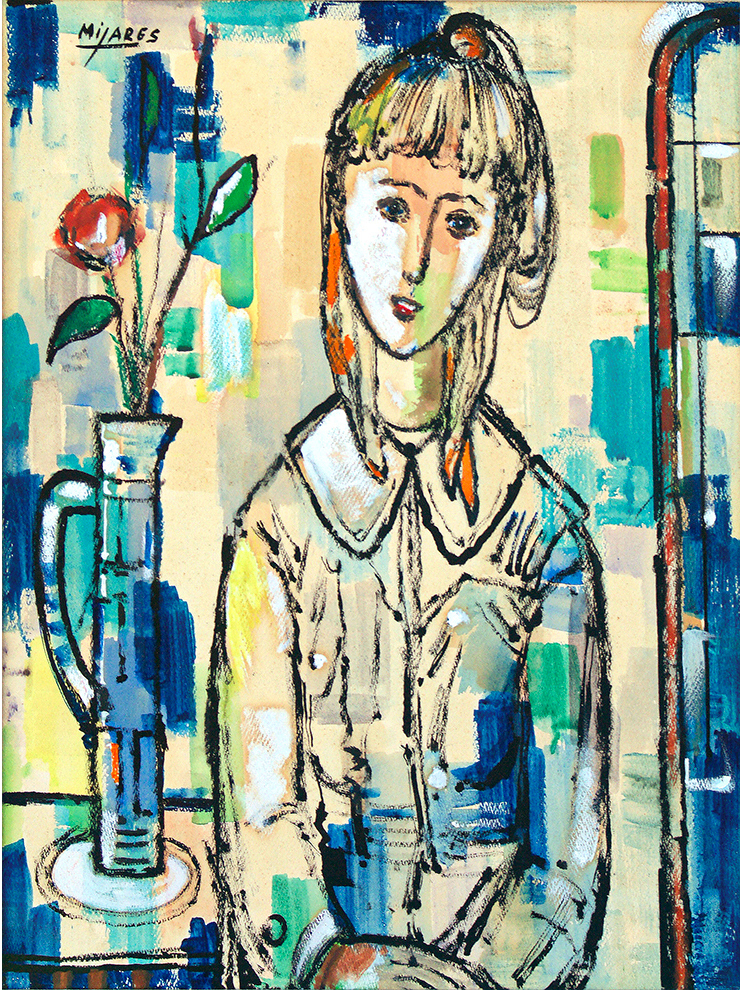 Young Lady in Interior <br>
<i>(Joven en Interior)</i> by Jos Mijares