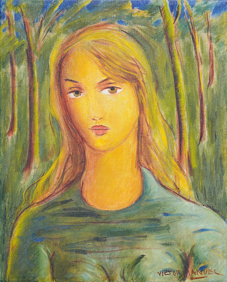 Portrait of a Young Woman <br>
<i>(Retrato de Joven)</i> by Vctor Manuel Garca