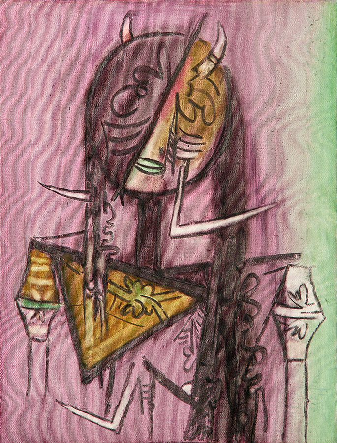 Untitled [Personage at Dusk] <br>
<i>(Sin Ttulo [Personaje al Anochecer])</i> by Wifredo Lam