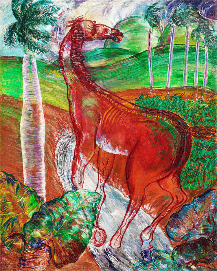 Red Horse  <br>
<i>(Caballo Rojo)</i> by Carlos Enrquez