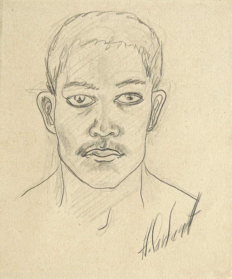 Self Portrait <br>
<i>(Autorretrato)</i>      by Agustn Crdenas drawings