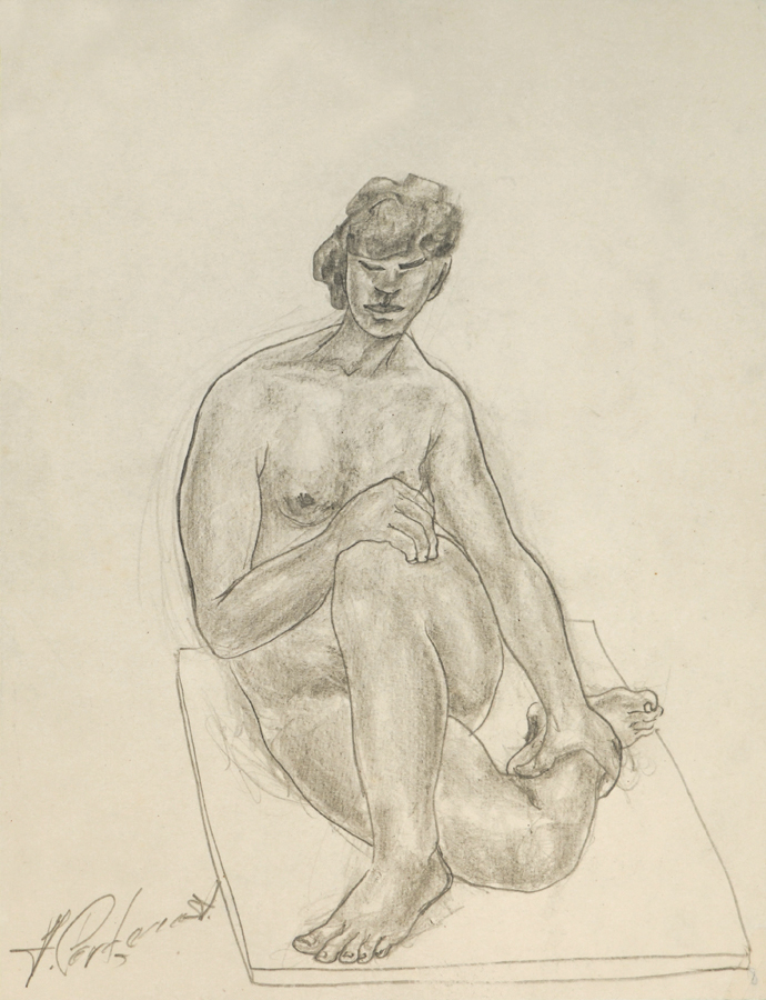 Female Nude <br>
<i>(Desnudo de Mujer)</i>      by Agustn Crdenas drawings