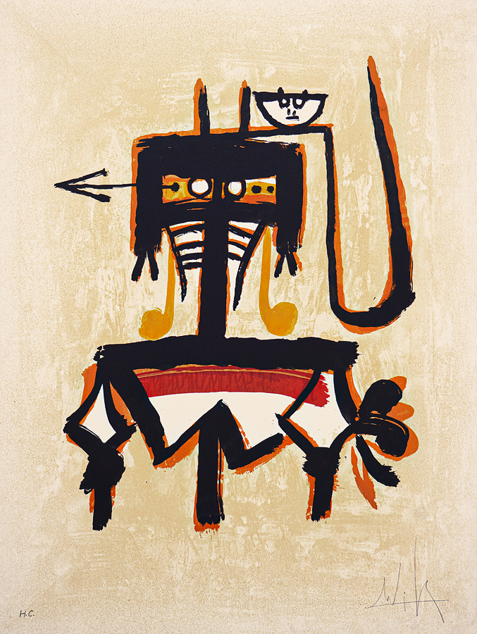 Untitled [Personnage], H.C.  <br>
<i>(Sin Ttulo [Personaje] H.C.)</i>  by Wifredo Lam (Lithographs)
