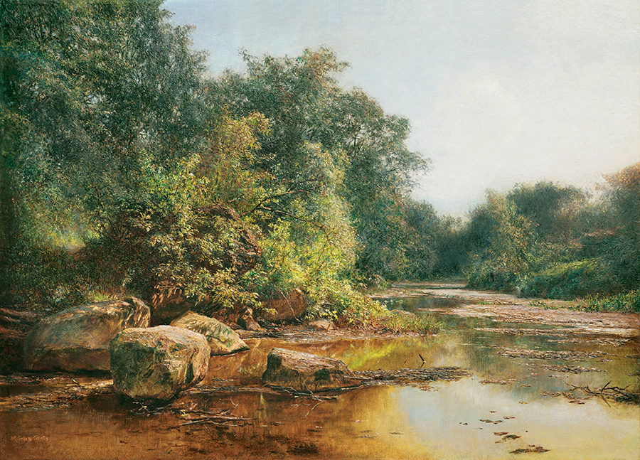 Landscape with Stream and Rocks<br>
<i>(Paisaje con Riachuelo y Rocas)</i> by Valentn Sanz Carta