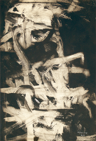 RAL MILIN<br>
Vestige<br> (<i>Vestigio</i>), 1960<br> mixed media on heavy paper laid down on board<br> 21 3/8 x 14 5/8 inches<br><br>
<i>Provenance:</i><br> Private Collection, Berlin, Germany.<br><br>
Illustrated in <i>IMPORTANT CUBAN ARTWORKS,<br> Volume Fourteen</i>, page 69.
