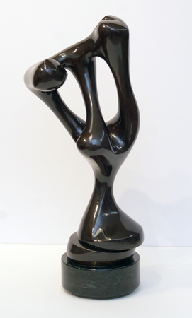 AGUSTN CRDENAS<br>
A Dance Solo<br> (<i>Un Solo de Danza</i>)<br>
 ca. 1975<br>
bronze sculpture, numbered 5 of 6<br>
15 x 7 x 6 1/2 inches<br><br>
This artwork is stamped with the seal of<br>
Fonderia Mariani, Pietrasanta, Italy.<br><br>

Illustrated in <i>IMPORTANT CUBAN ARTWORKS,<br>
Volume Thirteen<i>, page 89.