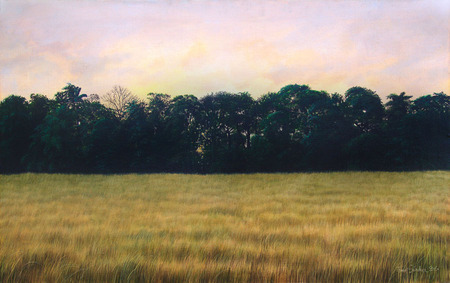 TOMS SNCHEZ<br>
Atardecer Dorado <br>
(<i>Golden Sunset</i>)<br>
1986<br>
acrylic on canvas<br>
30 x 47 1/2 inches<br><br>
This painting was exhibited in <i>Toms Snchez</i>, Galeria Jairo Quintero,<br> 1986, Barranquilla, Colombia.<br>
On the reverse, the Galeria Quintero Exhibition label is found.<br>
This painting is illustrated in the book <i>Toms Snche, Pintura</i>, published by<br> Pallete Publications, pg. 45.<br>
Also illustrated in the book, <i>Toms Snchez</i>, published by SKIRA Editore,<br> Milan Italy, 2003, with essays by<br> Gabriel Garca Mrquez and Dr. Edward Sullivan, pg.104.<br><br>
Illustrated in <i>IMPORTANT CUBAN ARTWORKS,<br> Volume Eleven</i>, page 111.
