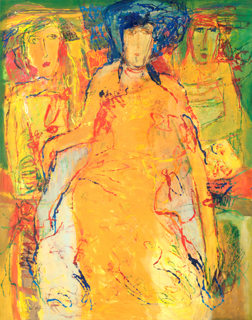 Gina Pelln<br> Obedience is a Commodity<br> (<i>La Obediencia es una Comodidad</i>), 1993<br>
mixed media on canvas<br> 64 x 51 inches<br><br>
<i>Provenance</i>:<br> Private Collection, San Juan, Puerto Rico<br><br>
Exhibited in Gina Pelln, Elite Fine Art, Coral Gables, Florida, April, 1994,<br>
and illustrated in the corresponding exhibition catalog, a copy of which<br> accompanies the painting.<br><br>
Illustrated in <i>Important Cuban Artworks, Volume Fifteen, Cernuda</i> Arte,<br>
Coral Gables, Florida, November 2017, Back Cover.